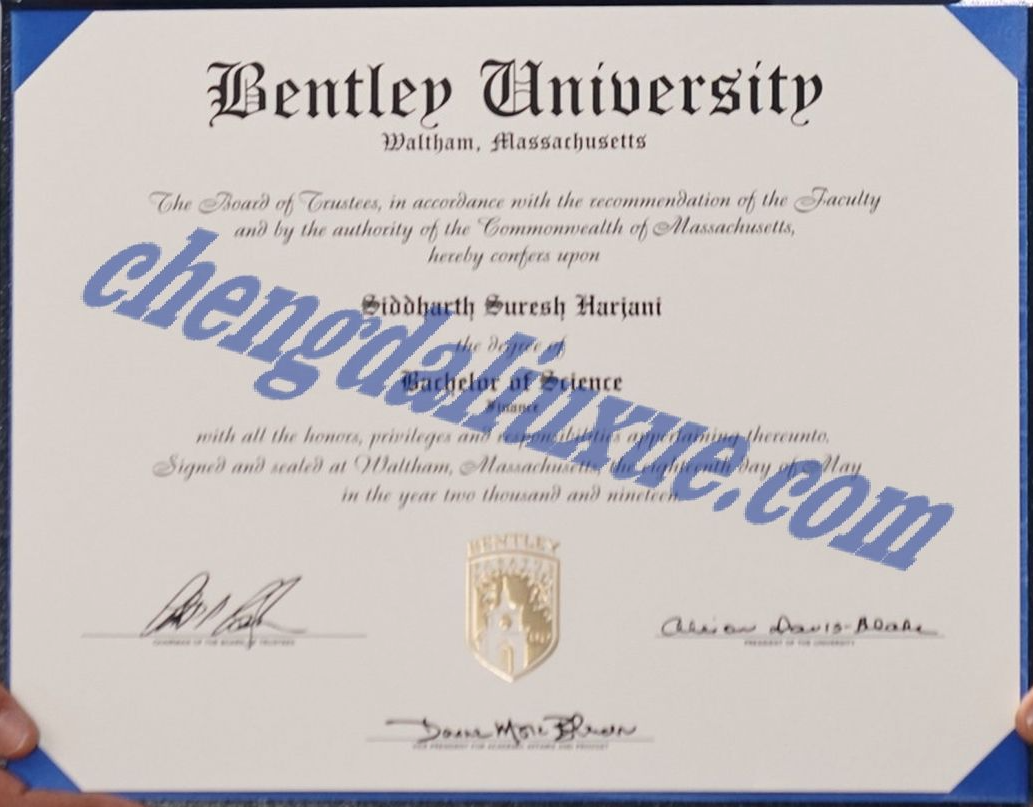 美国本特利大学毕业证图片高清（美国大学毕业证样本）