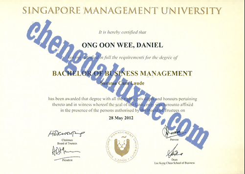 新加坡管理大学毕业证样本（Customized graduation certificate from Singapore Management University）
