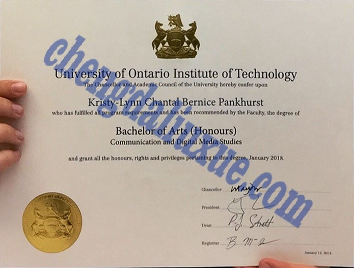 加拿大安大略理工大学毕业证图片（Customized Canadian University Graduation Certificate）