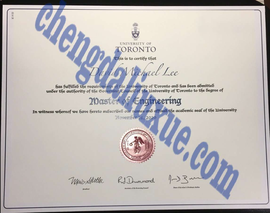 加拿大多伦多大学毕业证图片（Customized graduation certificate from the University of Toronto, Canada）