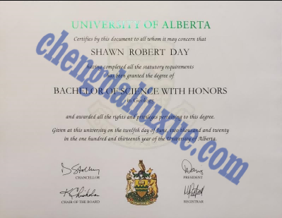 加拿大阿尔伯塔大学毕业证样本（Customized graduation certificate from the University of Alberta, Canada）