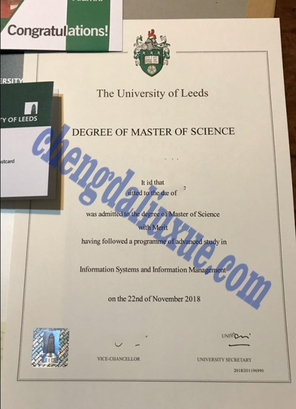 英国利兹大学毕业证样本（Customized graduation certificate from the University of Leeds, UK）