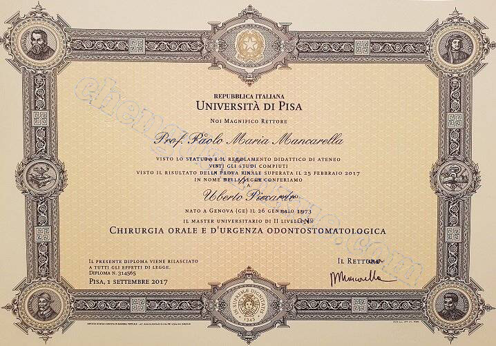 意大利比萨大学毕业证样本（Customized graduation certificate from the University of Florence, Italy）