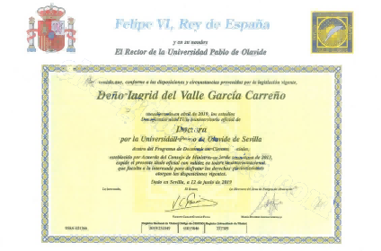 西班牙巴勃罗·德·奥拉维德大学毕业证图片(Customized graduation certificate for Spanish universities)