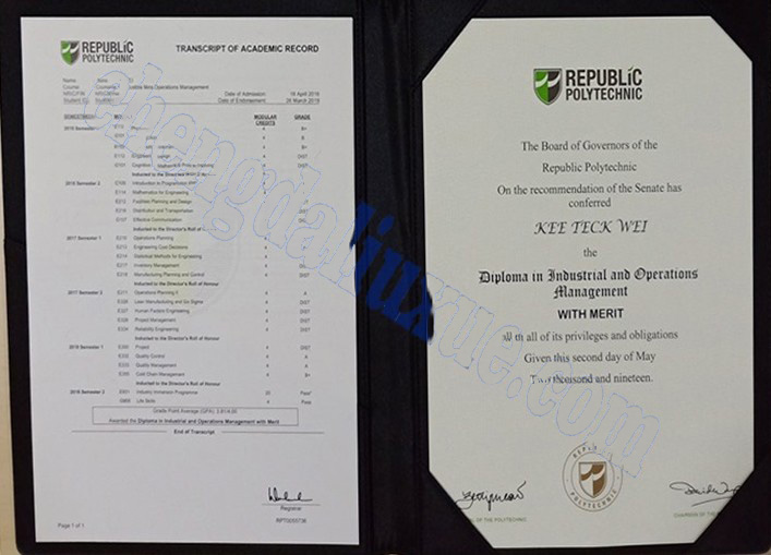 新加坡共和理工学院毕业证（Customized graduation certificate for the Republic of Singapore Institute of Technolog）